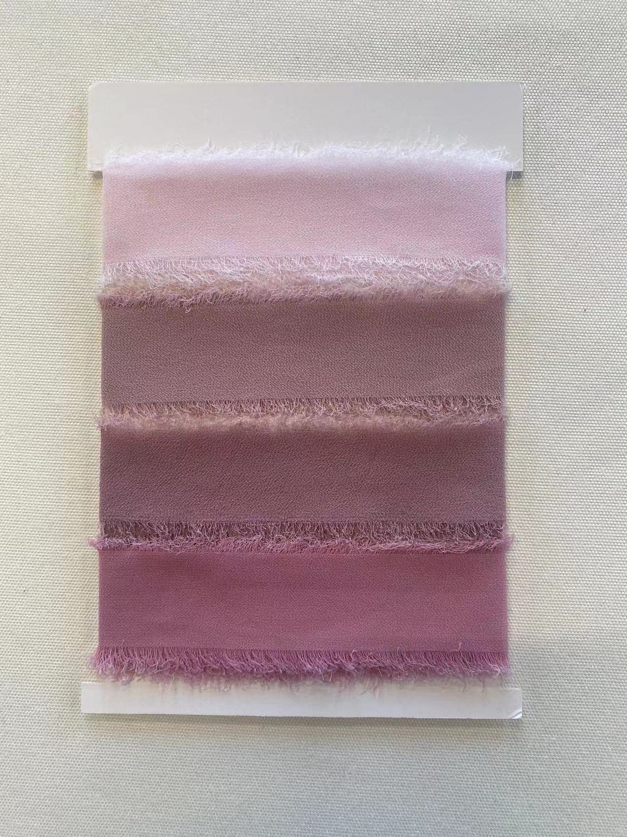 FLORRA TALK Chiffon Silk-Like Ribbon Handmade Fringe Ribbon 1.5" x 1.5Yd Blush Ribbons for Wedding Invitations Bridal Bouquets, Decorations Gifts Wrapping Bow Making (Blush Romantic Garden)