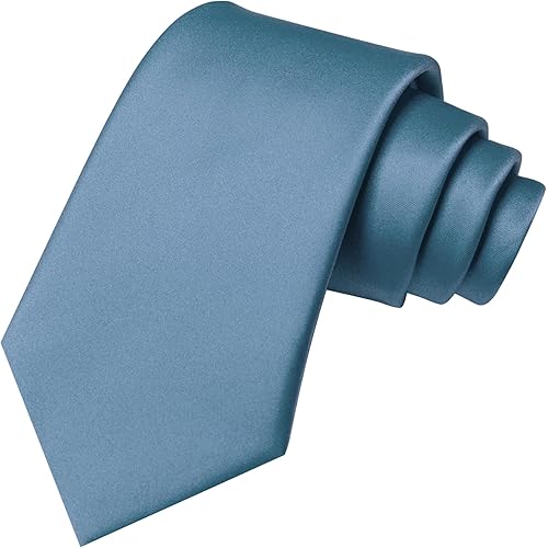 JEMYGINS Solid Color Tie Mens Necktie for Business and Wedding