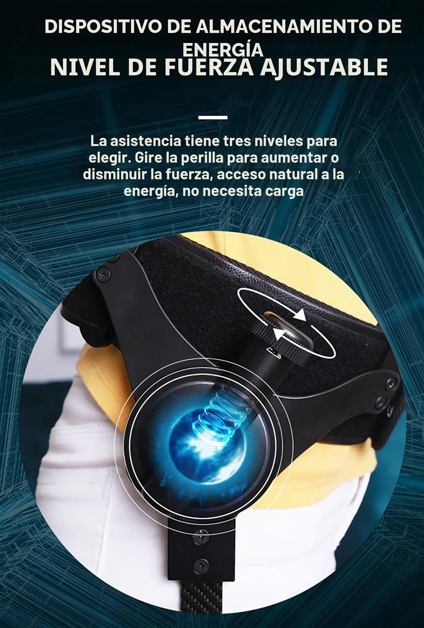 Ayudas para caminar, equipo de refuerzo de exoesqueleto, 3 niveles de intensidad ajustables, exoesqueleto biónico portátil, para pierna izquierda/derecha/ambas piernas. Pierna izquierda L (pierna