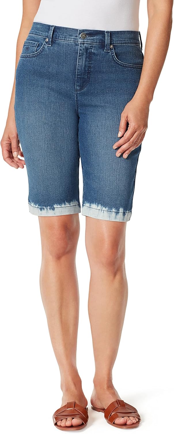 Gloria Vanderbilt Womens Amanda High Rise Bermuda Short Petite
