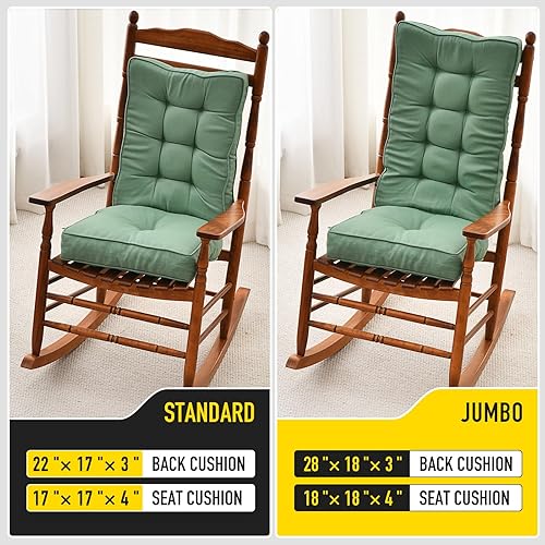 Vista 81 de SUNROX FadeShield - Cojines de espuma viscoelástica para mecedora, resistentes al agua, antideslizantes, duraderos, juego de cojines de asiento