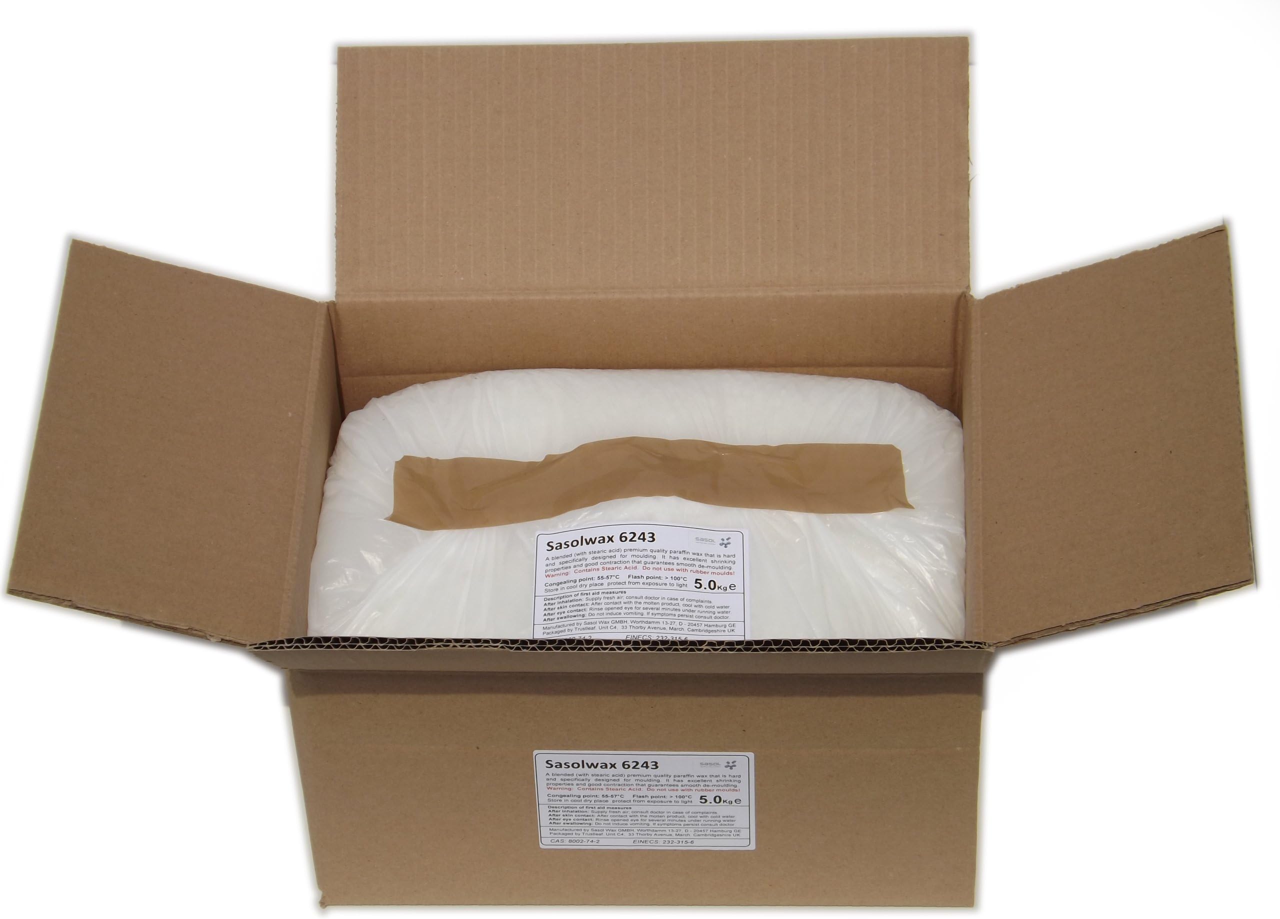 20kg Candle Making Blended Paraffin Wax with Palm Stearin - Sasol 6243