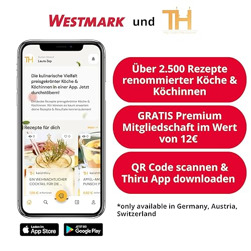 Miniatura 5 de Westmark 30822260 Exprimidor de cítricos, vidrio, grande, 8.5 fl oz, transparente