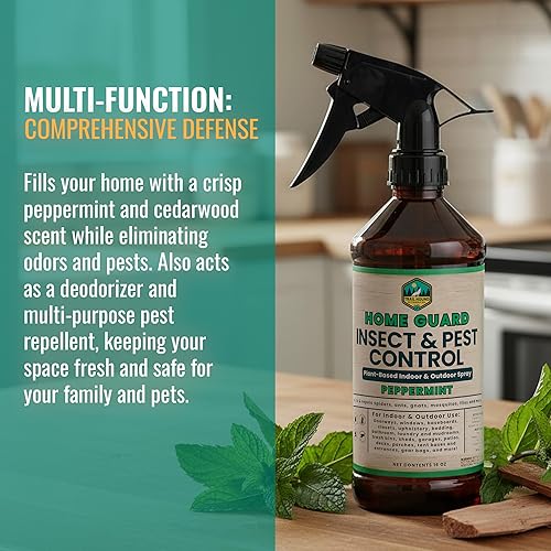 Miniatura 4 de Home Guard - Spray de aceite de menta para insectos - Spray natural para control de insectos y plagas de menta - A base de plantas para interiores y