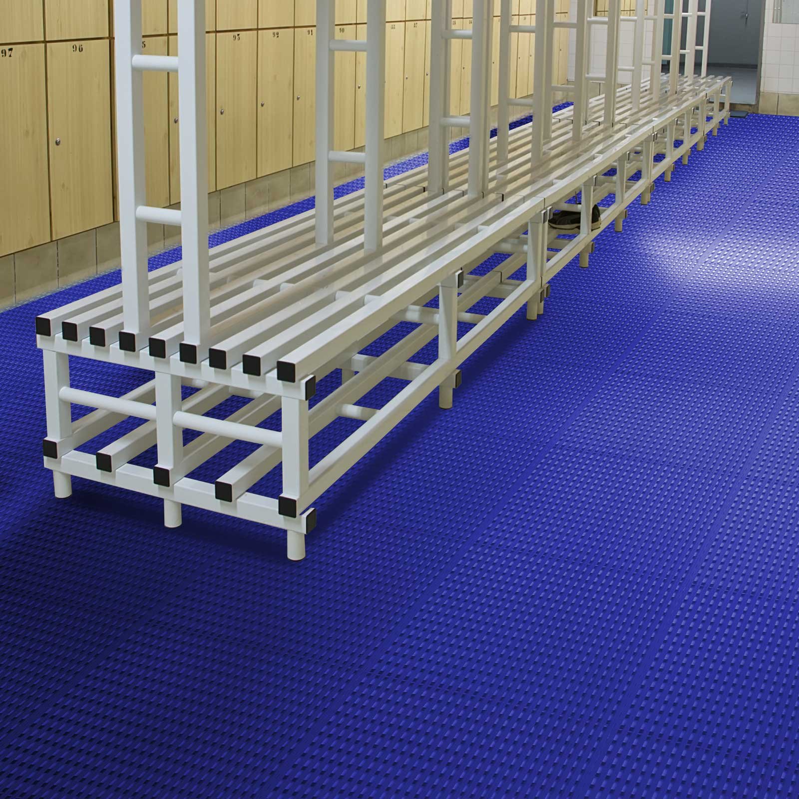 Tappetino antiscivolo antibatterico Aqua-Grip per ambienti bagnati come piscine o docce, Blu