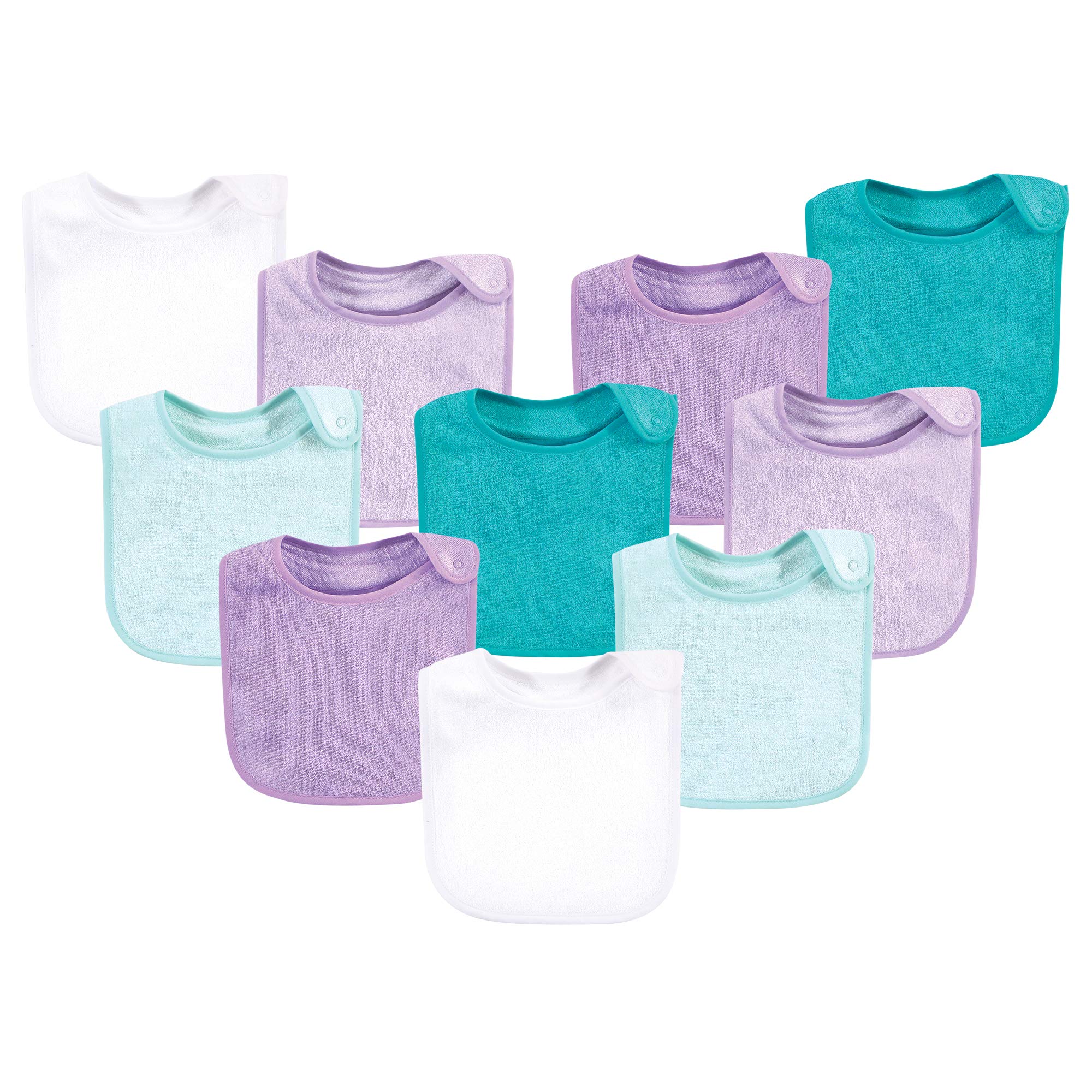 Hudson Baby Baby Rayon de bambú Terry Baberos - morado - talla única