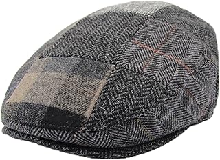 Patchwork Flat Cap Ivy Newsboy Cap for Men Handmade Irish Hat Beret Hats for Women Gatsby Cabbie Driving Cap