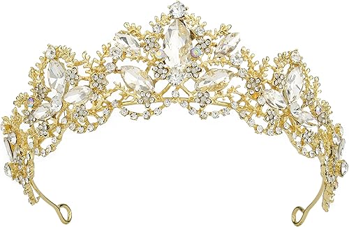Corona barroca de boda con diamantes de imitación, coronas y tiaras de novia de cristal, corona de graduación, accesorios para el cabello para
