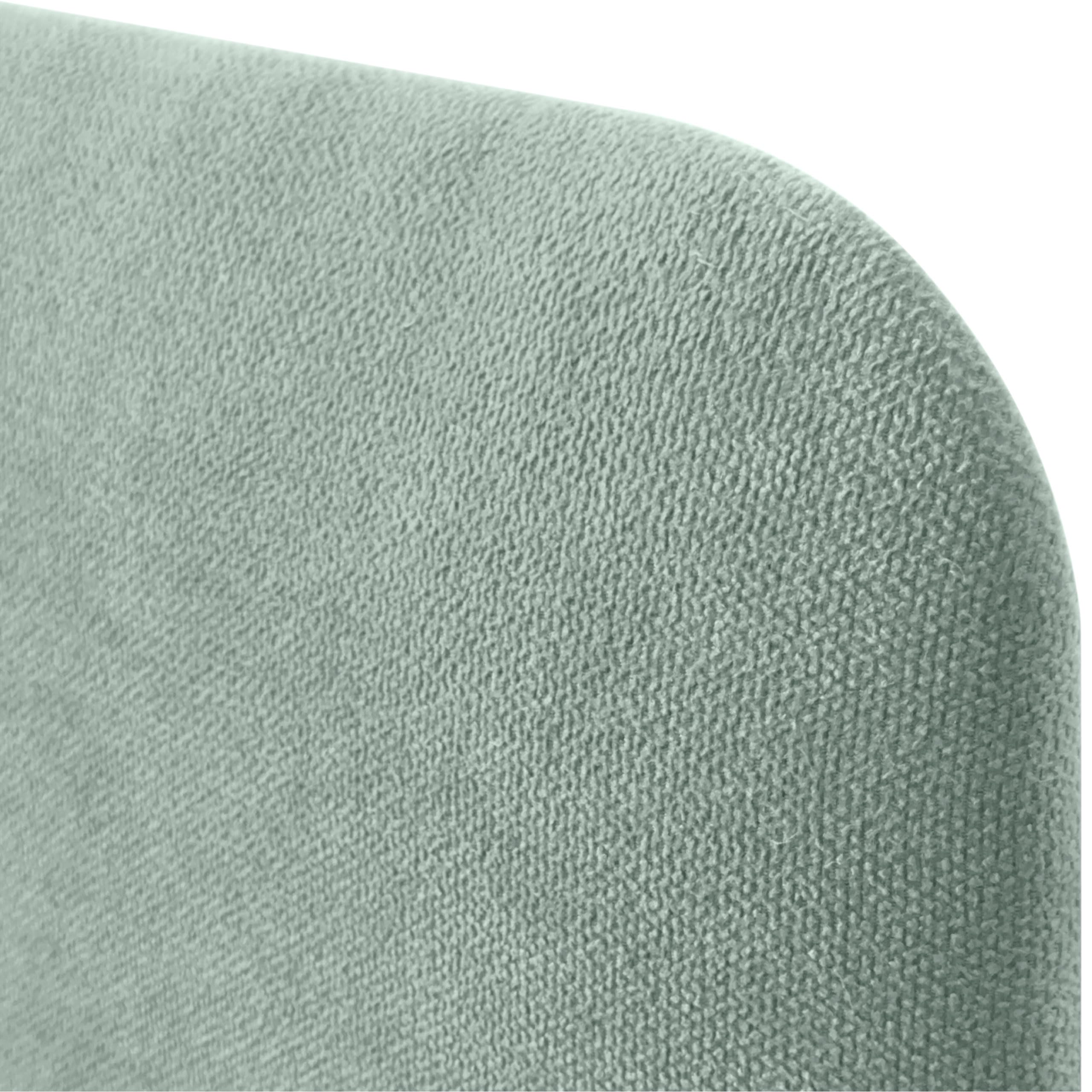 DHOME Cabecero Tapizado Liso Curvo Tela Aqualine 70cm Altura con Patas para Pared Acústicos Cabeceros Absorbentes Cabezal Cama Dormitorio (Verde Agua, 160cm)
