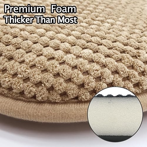 Miniatura 3 de Cojines de asiento de espuma color caqui, almohadillas para sillas de cocina, almohadillas para sillas de comedor, 2 unidades, antideslizantes,