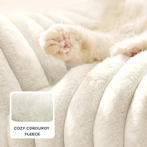 Miniatura 4 de Bedsure Lindo sofá para gatos para mascotas, camas esponjosas para gatos con vellón de pana suave de alta calidad, camas mullidas para gatos de
