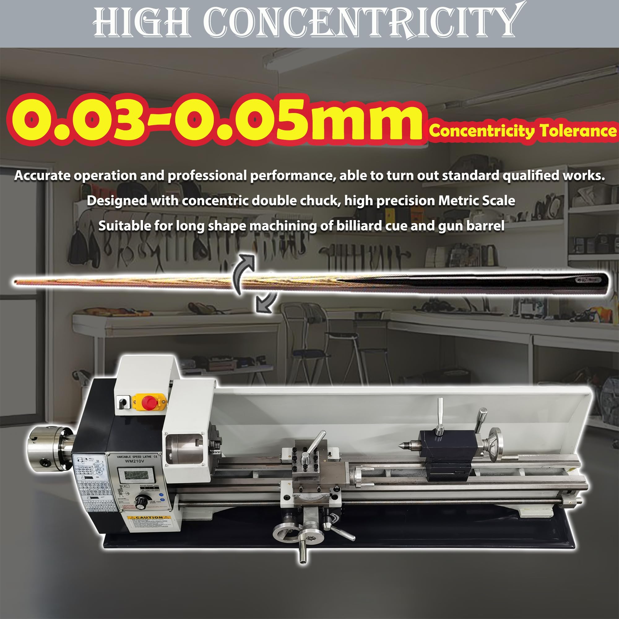 TECHTONGDA Metal Lathe 8x31