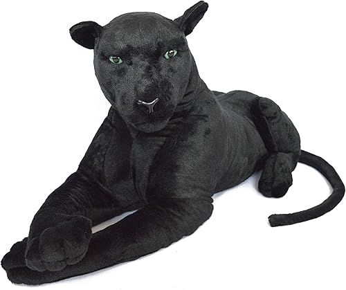Pana The Black Panther - 42 pulgadas medida de cola no incluida - Leopardo de peluche grande - por Tiger Tale Toys
