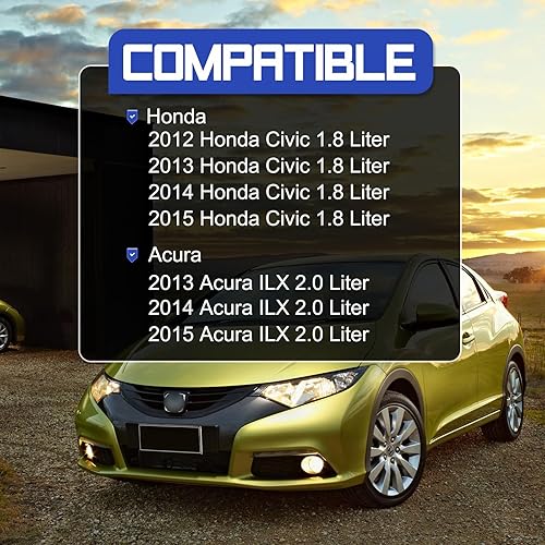 Vista 2 de Tubo de manguera de admisión para filtro de aire con abrazaderas para Honda Civic 2012-2015 1.8L 2013-2015 Acura Ilx 2.0L (OEM# 17225-R1A-A01)