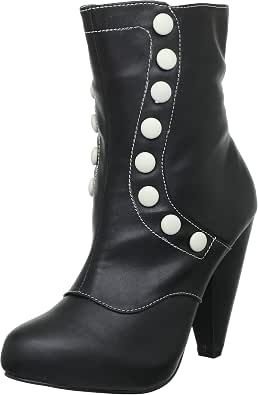 T.U.K. Women's T2183 Ankle Boot – Leather Upper, Side Zip, 3/4" Platform, Rubber Outsole - View #4