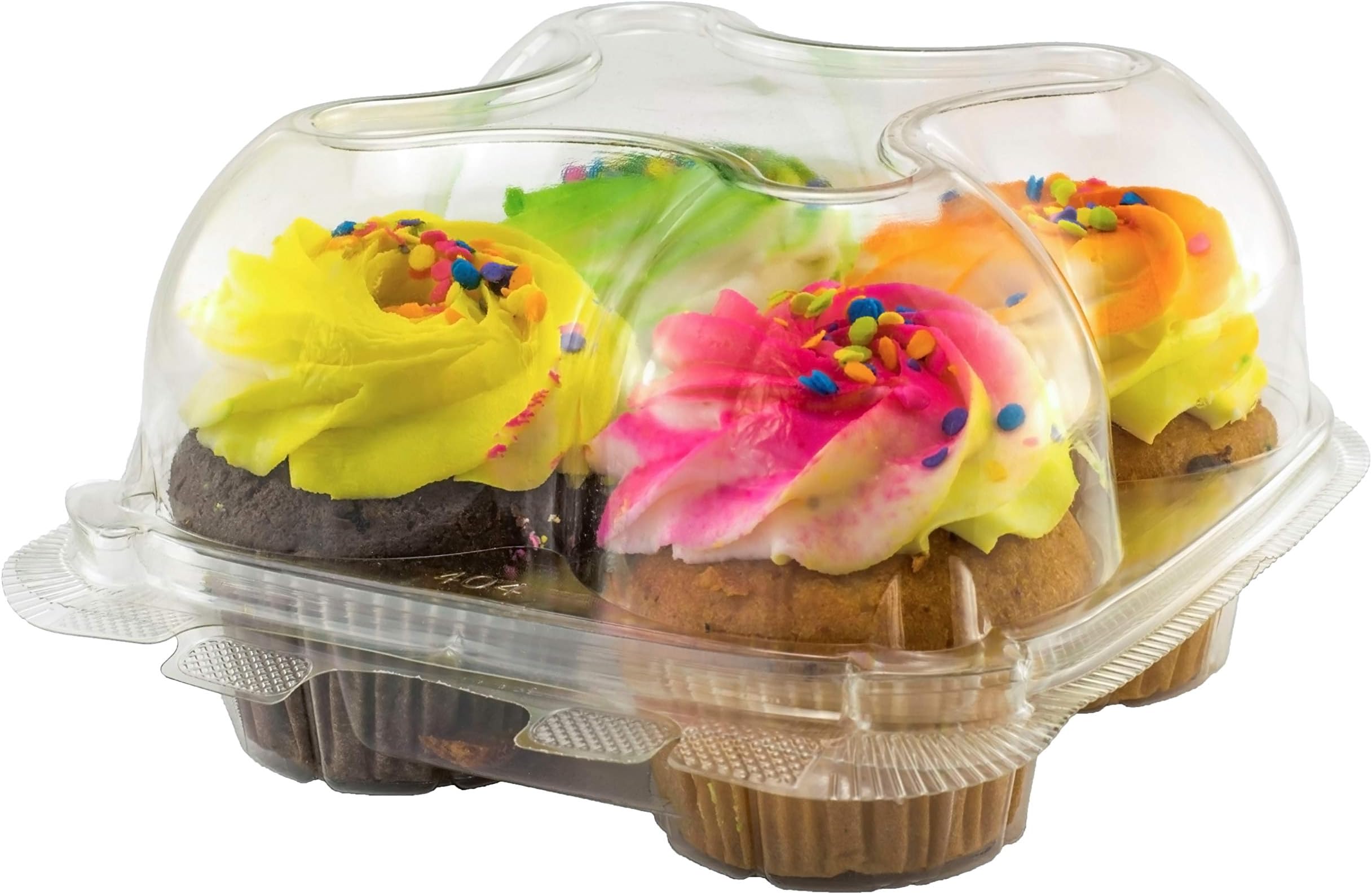 Katgely Cupcake Boxes Cupcake Containers 4 Pack Cupcake, Set of 10
