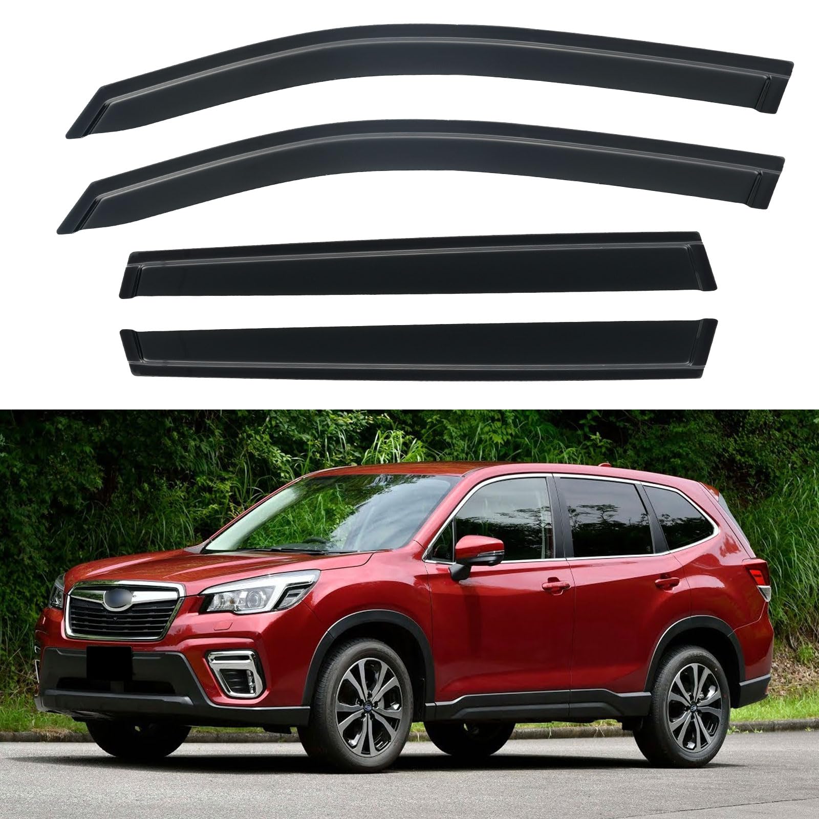 Window Visors Rain Guards for 2019-2024 Subaru Forester | Out-Channel Window Vent Wind Deflectors Visors Shades Protectors for 19 20 21 22 23 24 Subaru Forester