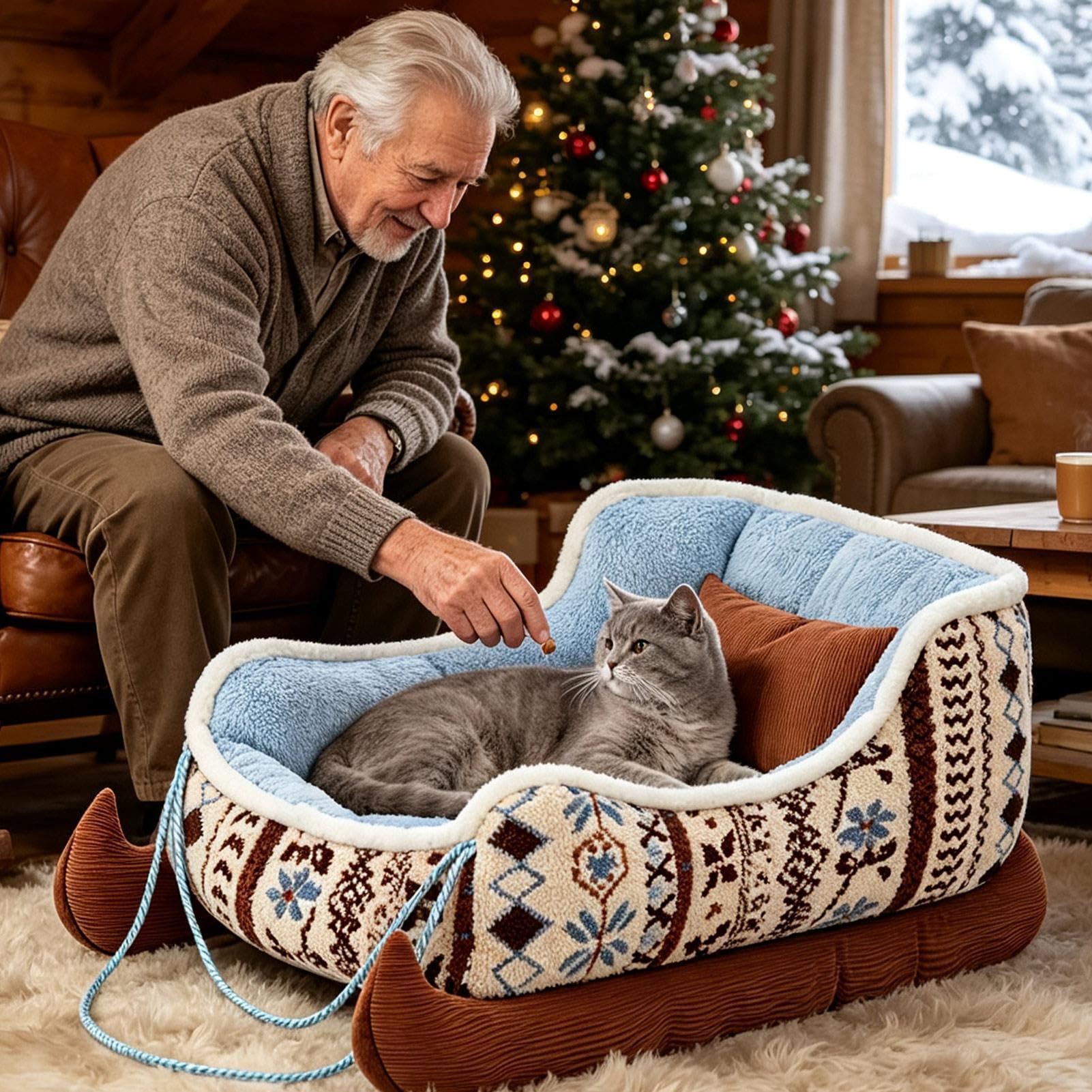 Camas de perro de Navidad suave divertido lavable temporada