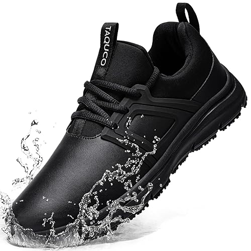Non Slip Work Shoes for Mens Slip On Sneakers Waterproof