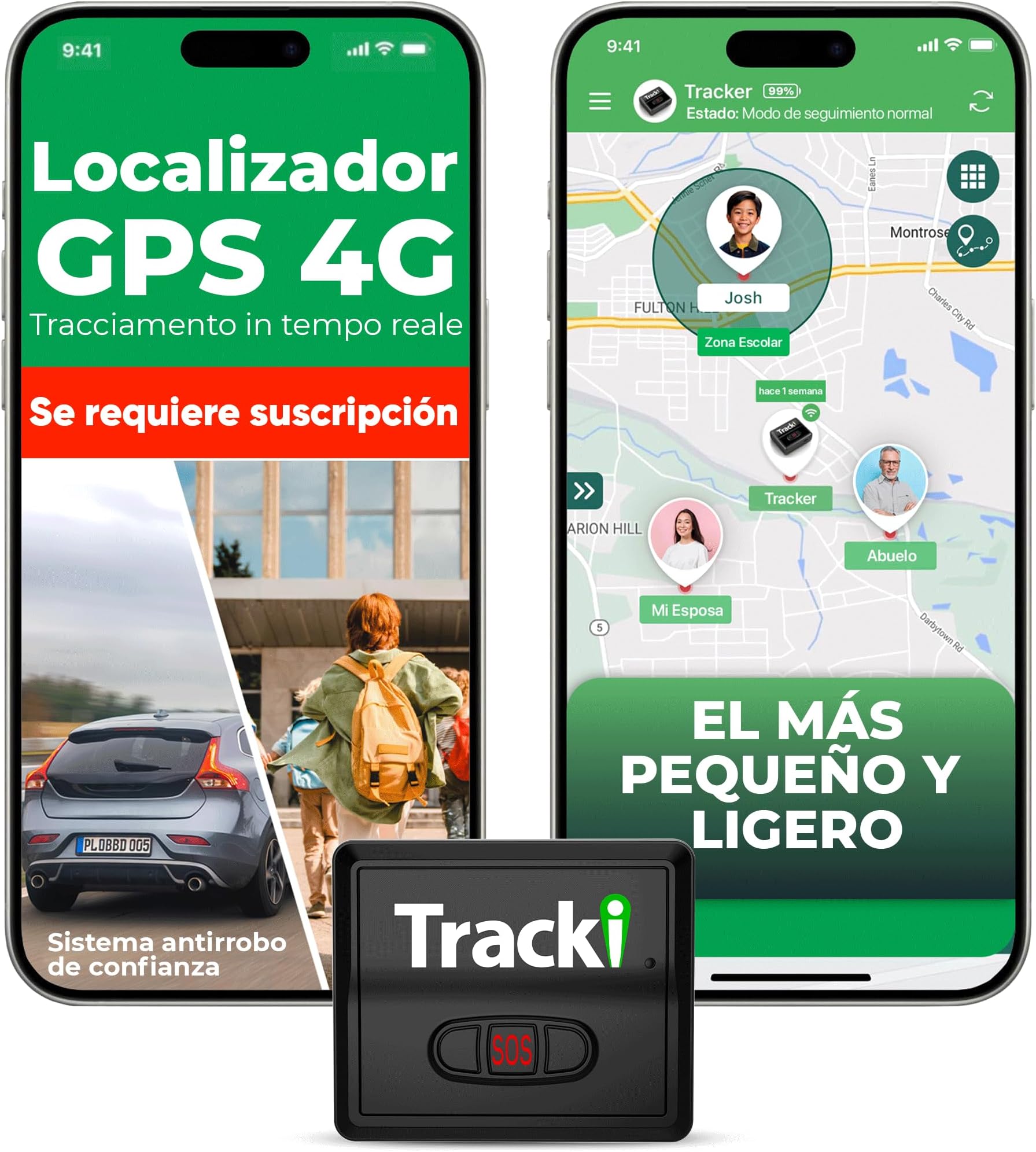 Tracki Mini GPS Tracker, Subscription Required, Cancel Anytime – Universal Compact 4G LTE Tracker for Vehicles