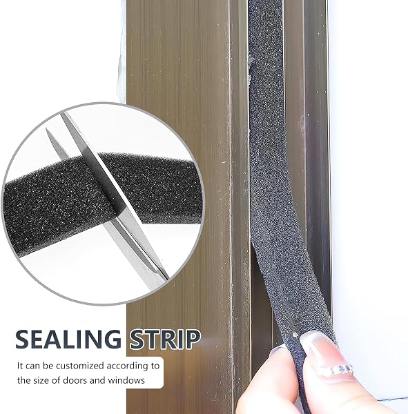 4M Self Adhesive Foam Weather Strip, 1.5mm (W) x 1.0mm (H), Sound Insulation and Thermal Weatherproof, for Doors and Windows - 3