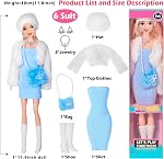 ebuddy 6 Pack 11.5 Inch Fashion Dolls Set - 6 Stylish White Skin Dolls with Unique Outfits & Accessories