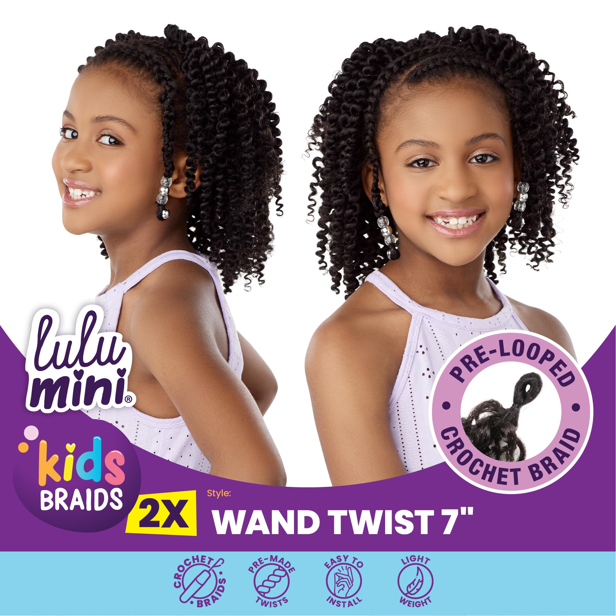 Amazon.com : Sensationnel Lulumini Crochet Kids Braids-2X Wand