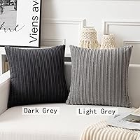Vista 527 de UGASA - Juego de 2 fundas de almohada de terciopelo a rayas, funda decorativa para cojín con cremallera oculta para el hogar, sofá, dormitorio
