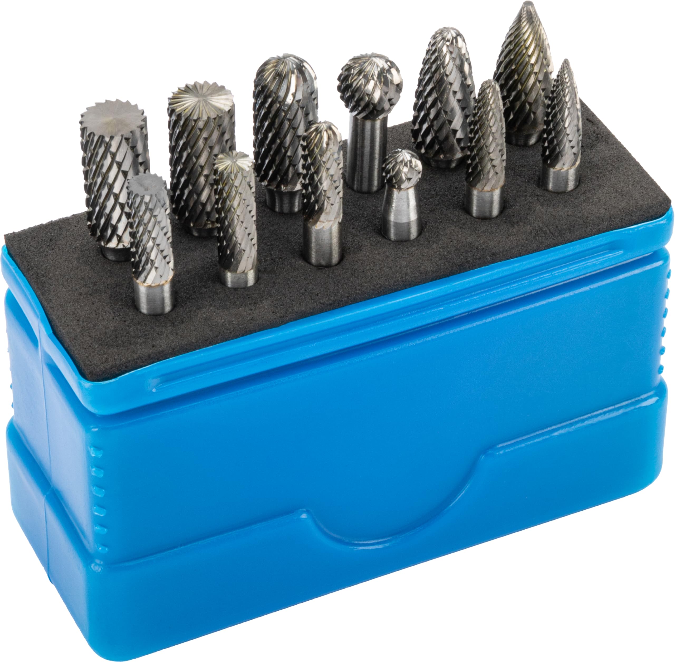 CONDOR Werkzeug 9812 | Hartmetall-Frässtift-Satz Rotationsfräser | 12-teilig | Wolfrahmstahl | ø 6 + 10 mm | Schaft 6 mm | geeignet für Holzbearbeitung, Schnitzen, Metallpolieren, Gravieren und Bohren