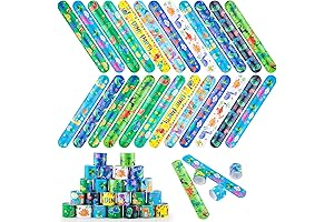 48 Pcs Dinosaur Slap Bracelets for Kids Party Favors