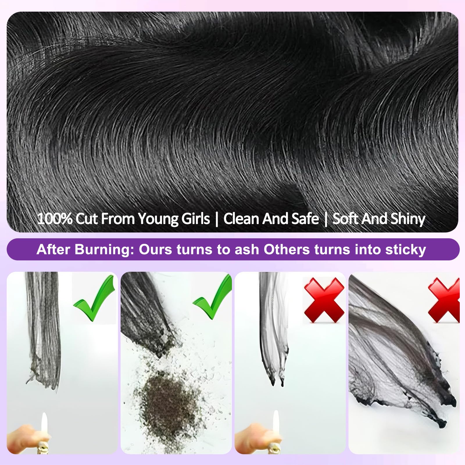 Paquetes de cabello humano ondulado 12A, 22, 22, 22, 22, 22, 22, 22, 22, color negro natural, 100% sin procesar, cabello humano virgen Remy ondulado para mujer