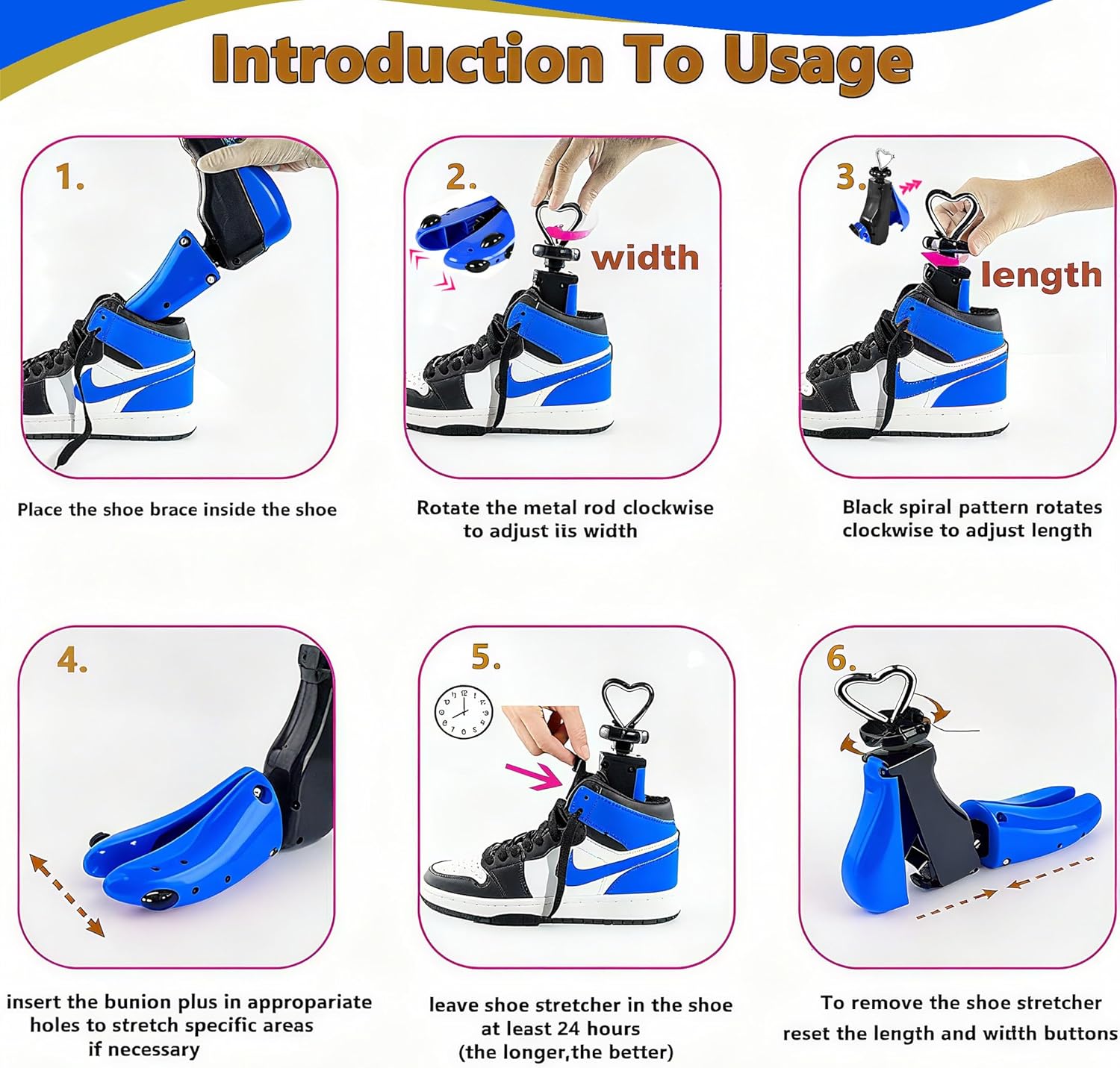 Shoe Stretcher Boot Stretcher Adjustable Width and Length Shoe Stretcher Widener Expander Wide Feet Boot Stretcher