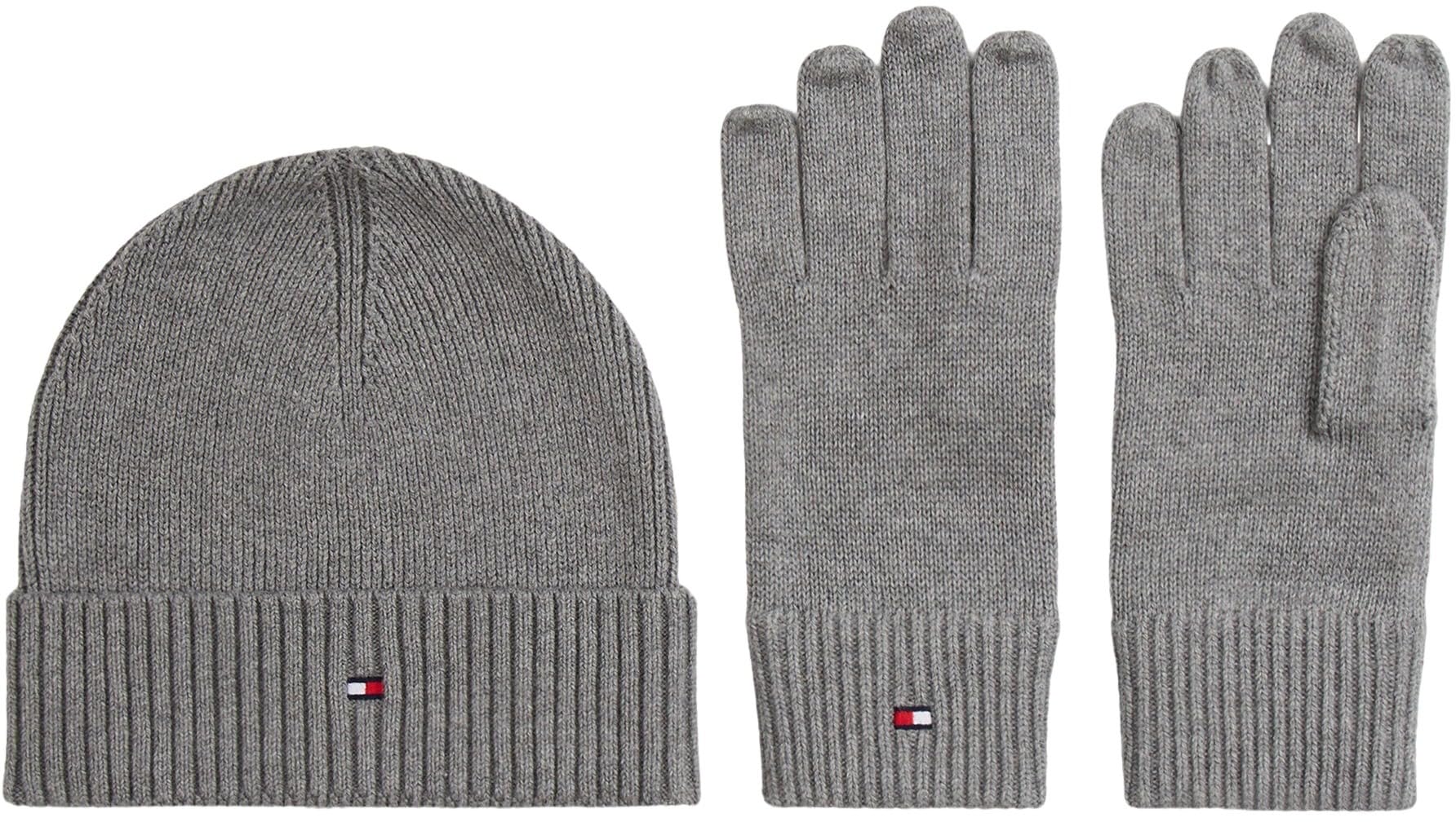 Tommy Hilfiger Herren Geschenk-Set Flag Schal und Mütze