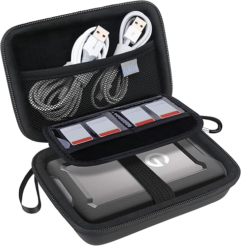 Lacdo Estuche de transporte para disco duro SanDisk Professional G-Drive ArmorATD - Disco duro externo portátil resistente HDD USB-C USB 3.2 Gen 1 -