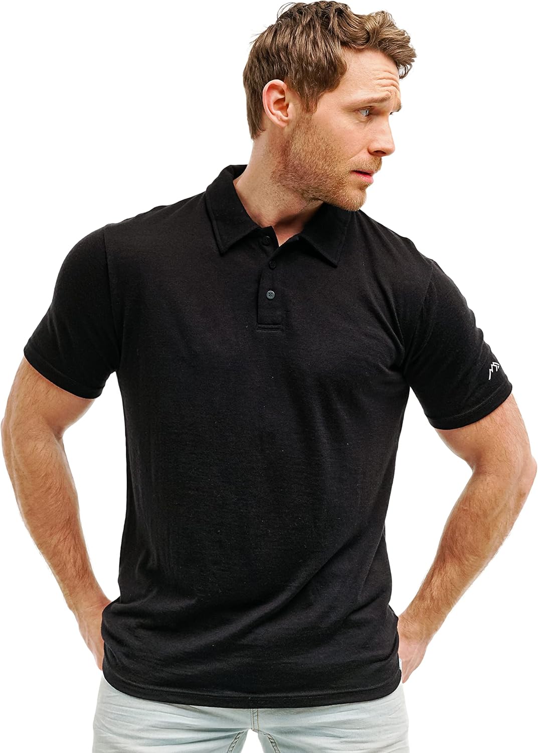 Merino Wool Polo Shirt Men - Anti-Odor 100% Merino Wool Shirts for Men Short Sleeve and Long Sleeve Breathable Polo