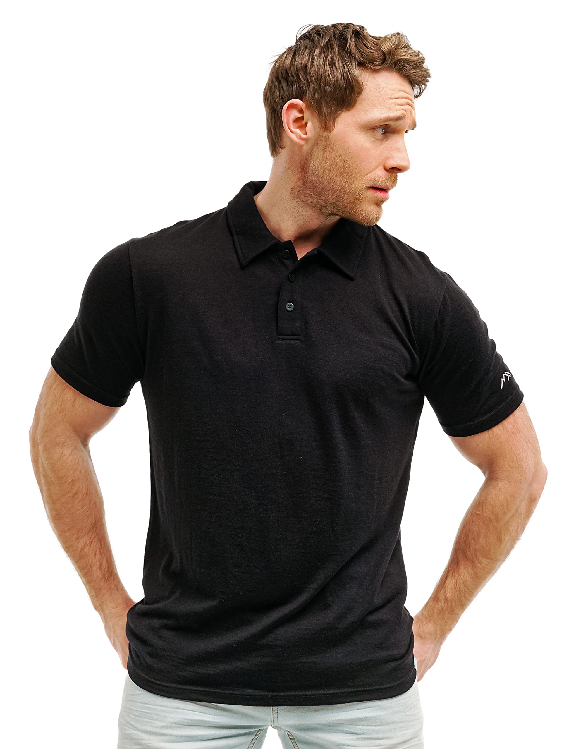 Merino Wool Polo Shirt Men - Anti-Odor 100% Merino Wool Shirts for Men Short Sleeve and Long Sleeve Breathable Polo