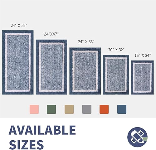 Miniatura 2 de Tapetes de baño antideslizantes para baño, alfombras de baño peludas de felpa lavables para baño, alfombras de baño de microfibra extrasuave y
