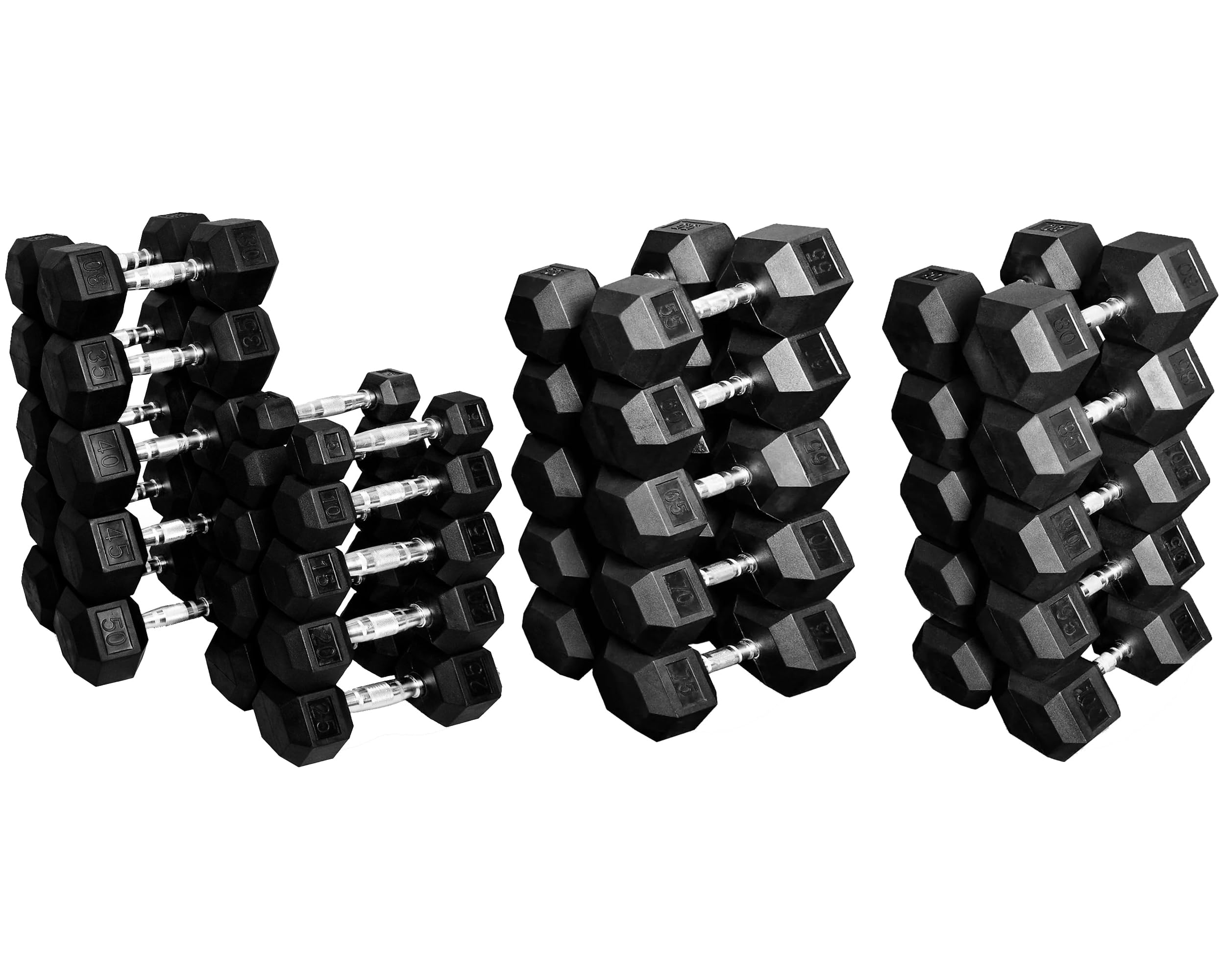 French Fitness Coated Hex Dumbbells Anti-Slip Grip Anti-Roll Design Durable Low-Odor Rubber Coating for Full-Body Workouts Functional Training