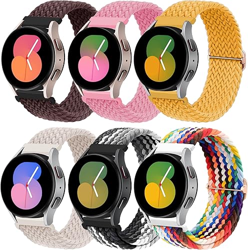 Correa de nailon de 0.787 in para Samsung Galaxy Watch 7654FE 1.575 in 1.732 inactive 25 Pro 1.772 in4 Classic 1.654 in 1.811 inGalaxy 6 Classic