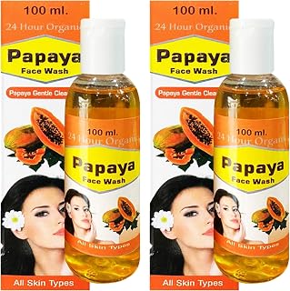 24 Hours Organic Papaya Face Wash 100 + 100 Ml Face Wash (200) Pack Of 2