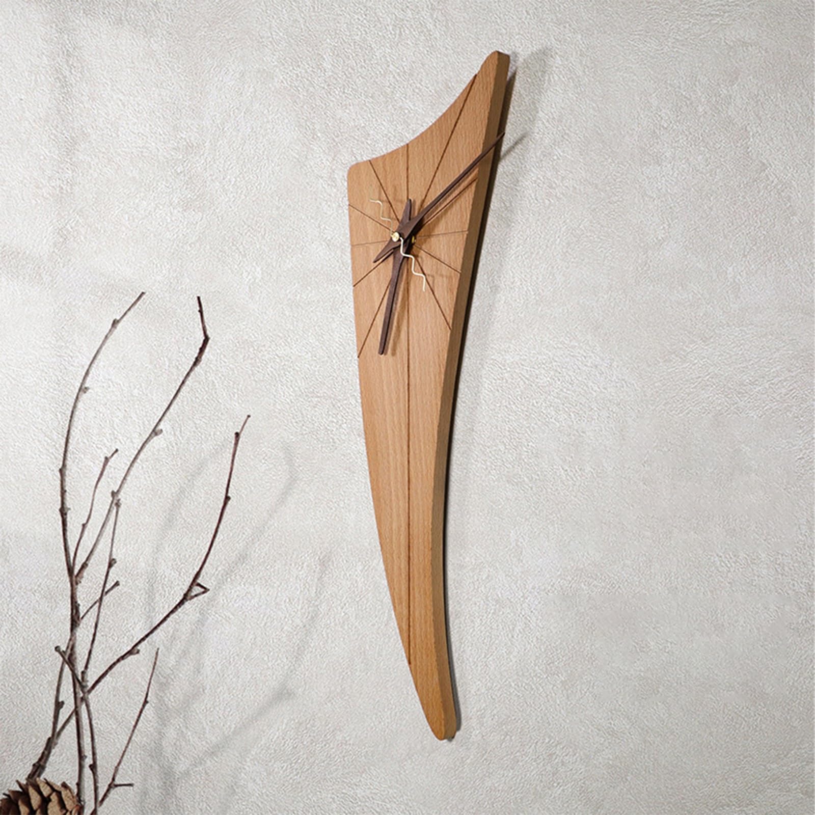 Horloge créative en bois massif au mécanisme sans tic-tac haut de gamme