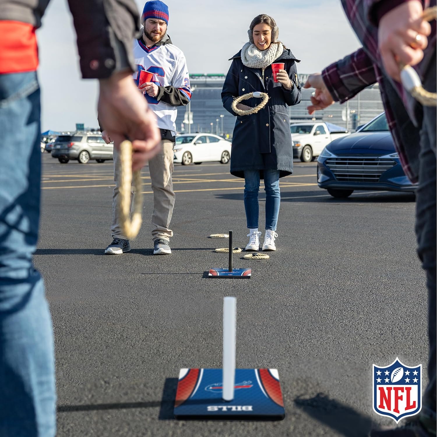 Wild Sports NFL Quoits Set with Direct Print HD Team Graphics – Tailgate Ring Toss Game – Great Gift for Any Football Fan! Ring Toss Family Outdoor Games for The Beach, BBQ, or Tailgate Party