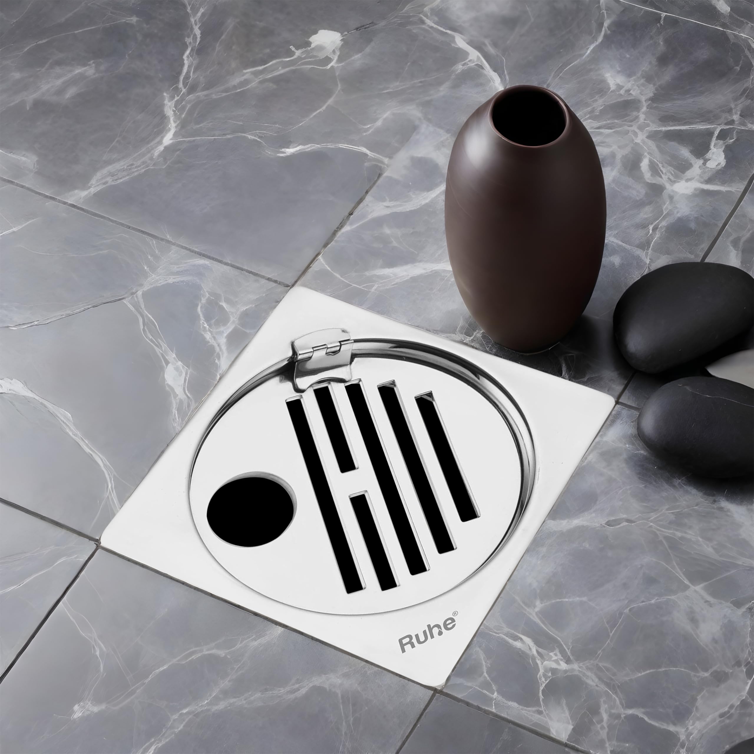 Ruhe® Classic Neon Hinge Floor Drainer with Hole | Stainless Steel Classic Neon Hinge with Hole Floor Drain | (5 x 5 inches) | (Pack of 1) (B0BR82BTWD) Amazon Price History, Amazon Price Tracker