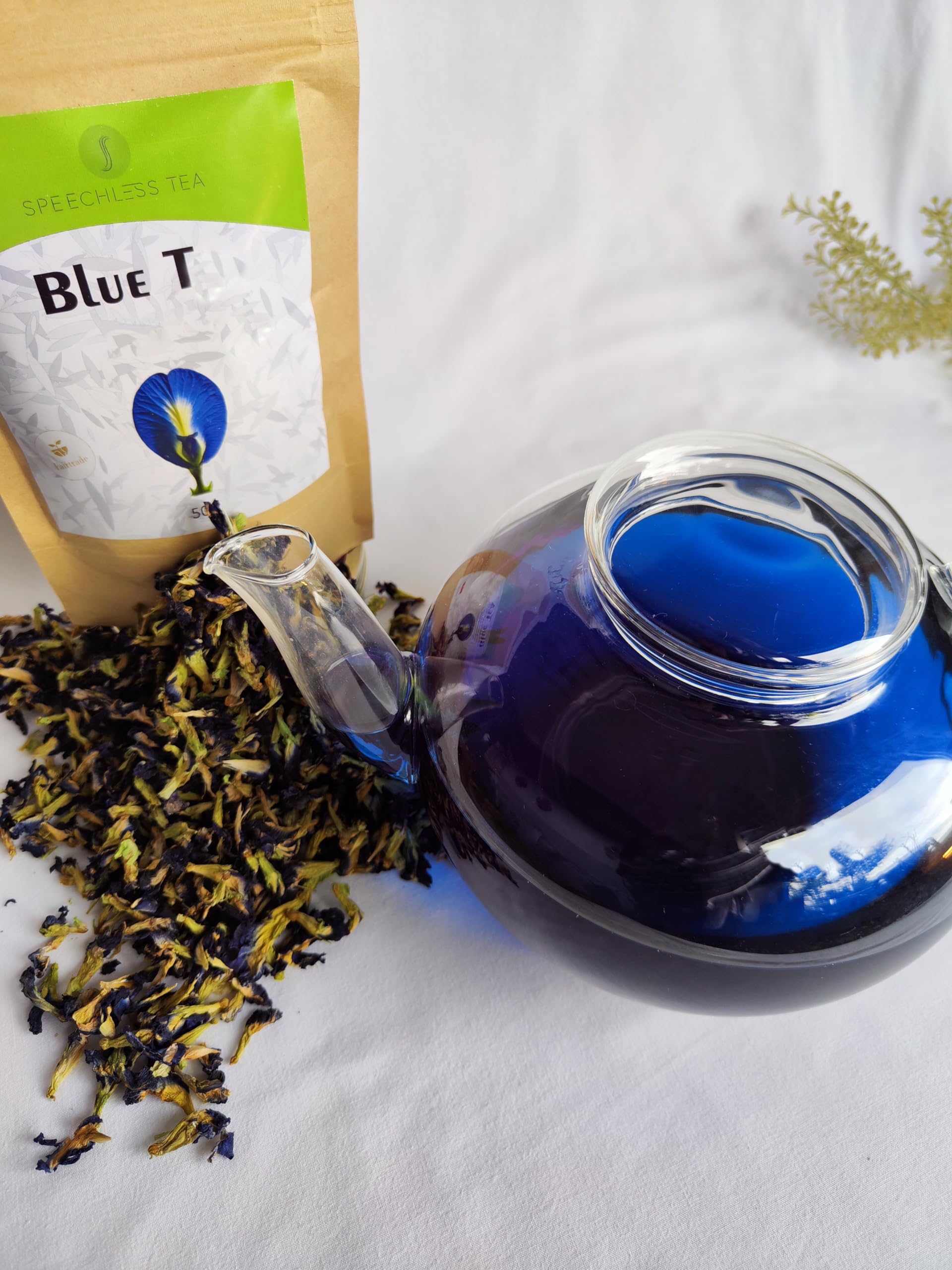 Blue T - Ändert Farbe von Blau zu Lila mit Zitronensaft | Premium Qualität - schneller Direktversand aus Deutschland - Handgepflückt (100g Blüten)