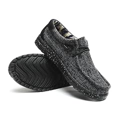 Mens Machine Washable Slip On Lace Up Casual Loafer Breathable Travel Canvas Shoes for Men Comfortable and Stylish