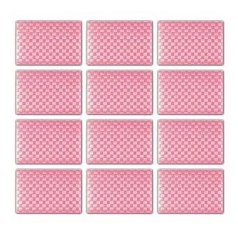 Saleen Rectangular Placemat Bundle Candy Red, Set of 12 12 Items