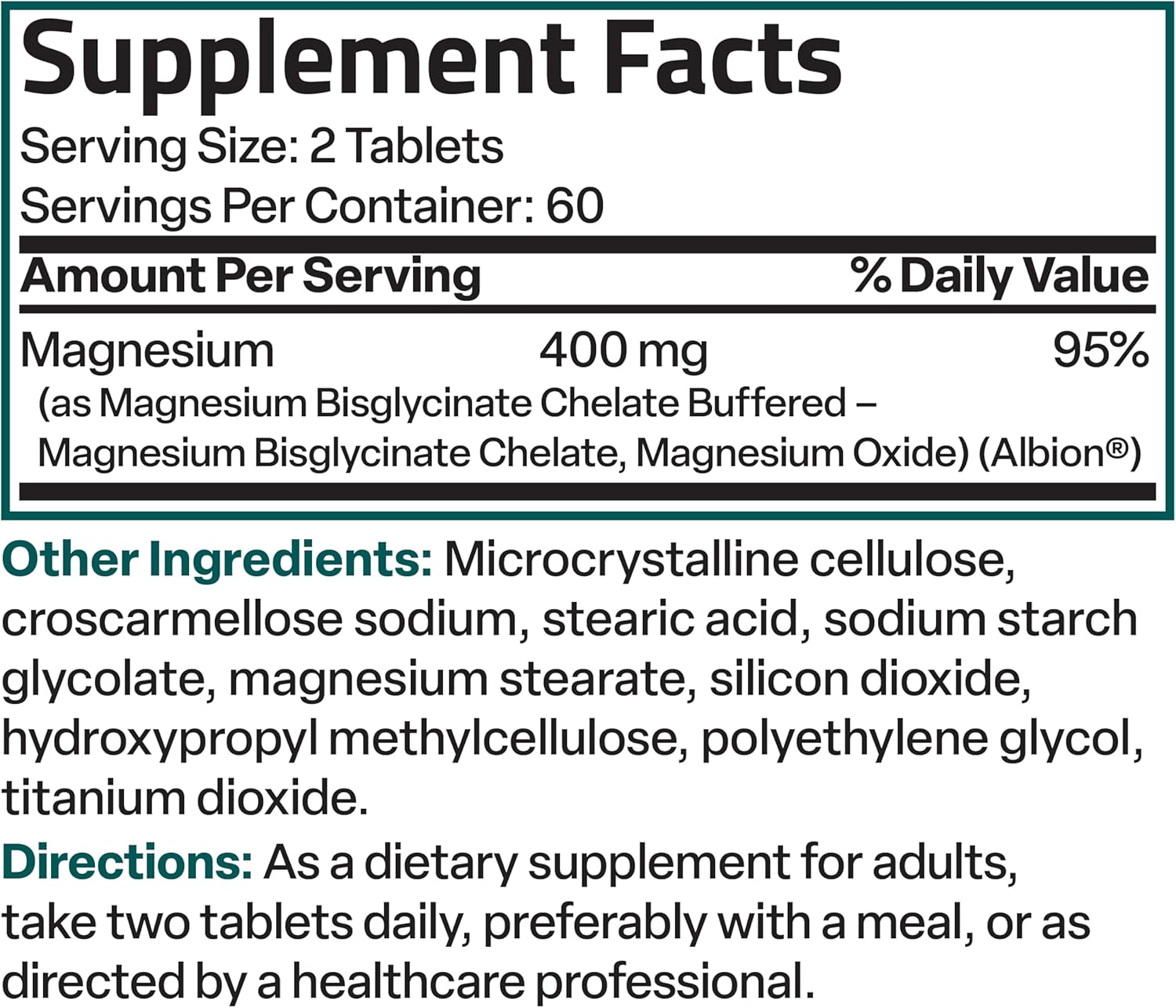 Bronson Magnesium Glycinate 400mg Extra Strength, Vegetarian, Chelated for Absorption Gentle on The Stomach, Non-GMO, 120 Tablets