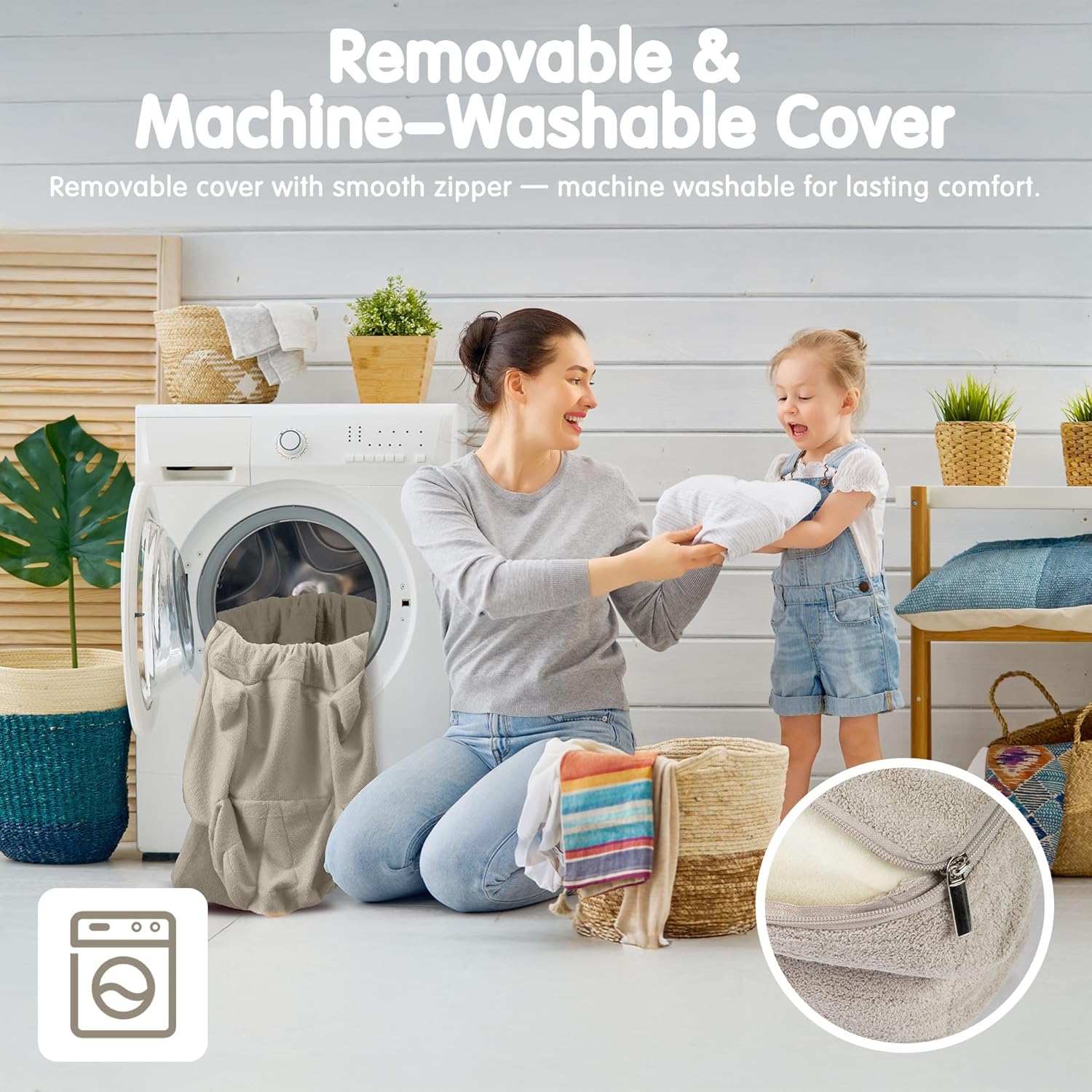 2-in-1 Kids Couch, Toddler Couch Fold Out, Comfy Toddler Chair, Convertible Kids Sofa to Lounger with Pocket and Removable Cover - Image 8