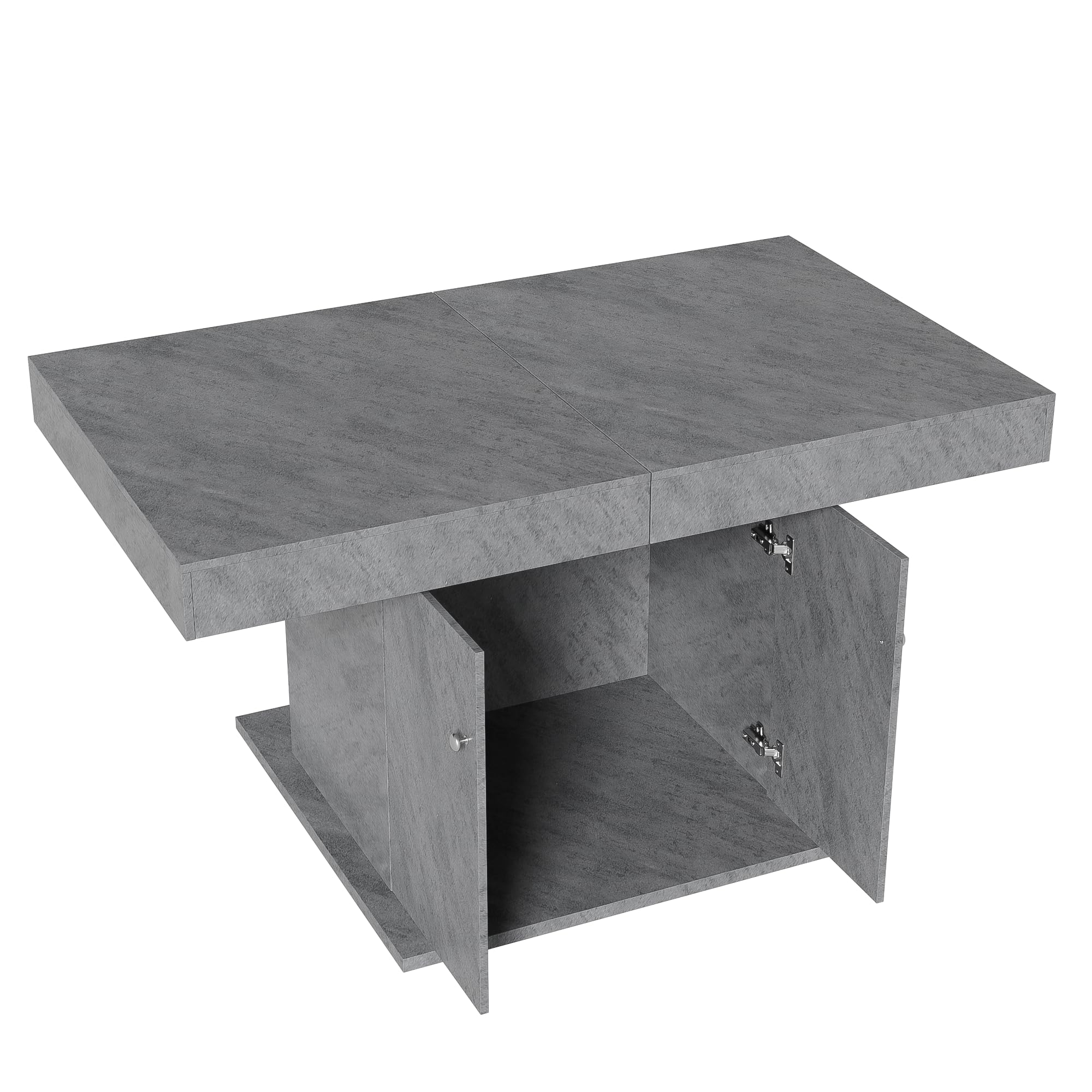 Tavolo da pranzo allungabile rettangolare con stoccaggio, 180 x 80 x 76 cm, tavolino da caffè e tempo libero multifunzionale salvaspazio