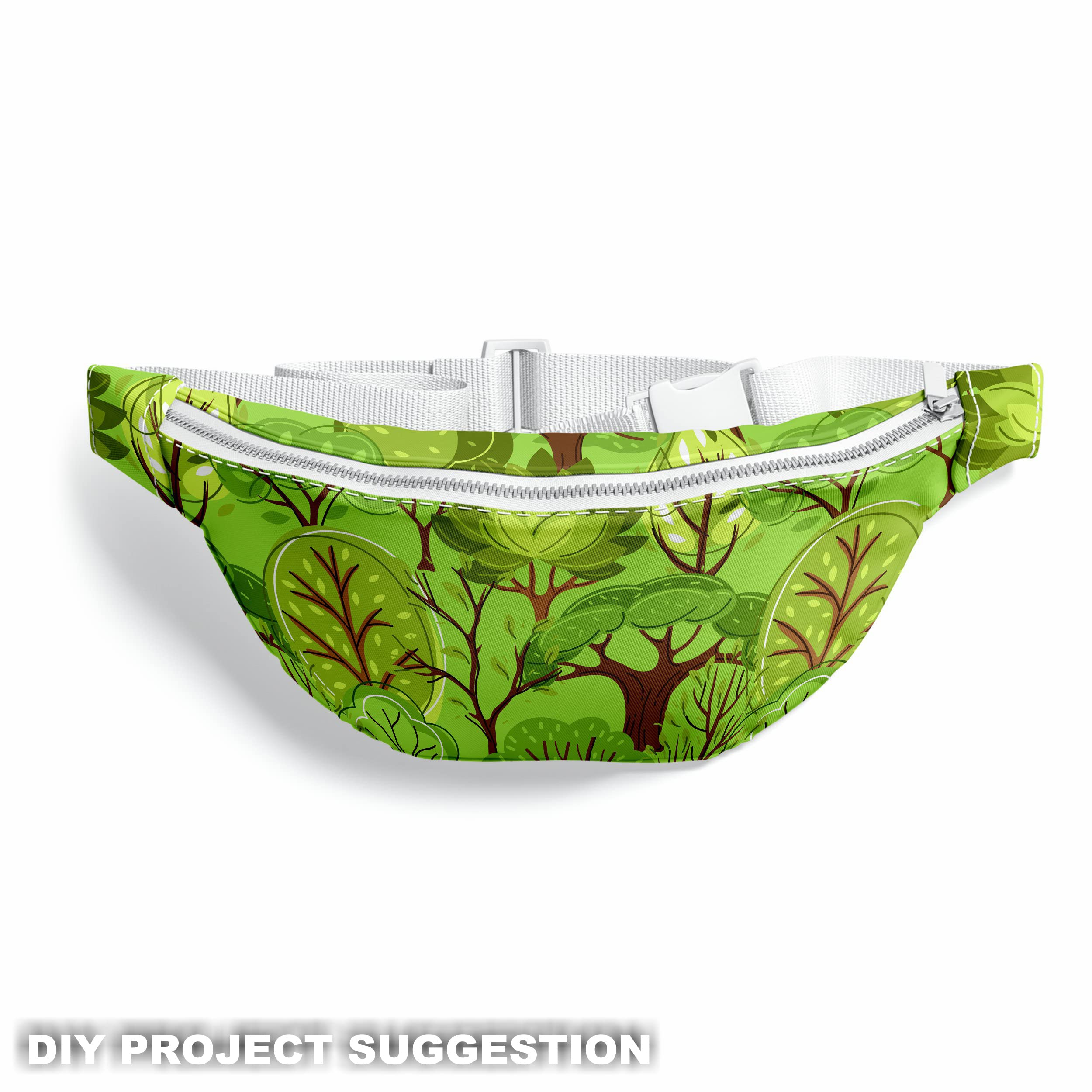 HEKO PANELS Stoff Oxford Wasserdichte Meterware Canvas-Stoff Polyester Stoff Zum Nähen Nähstoffe Möbelstoffe Dekostoffe Handwerken Wasserabweisend Blickdicht Wald 5 Meter 155 x 500 cm